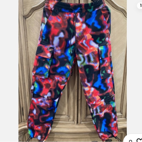 MENS ZARA RHUIGI PANTS SIZE  RETRO CARGO MULTICOLOR - Picture 1 of 8
